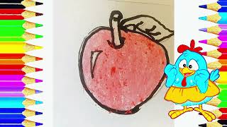 HOW TO DRAW AND PAINT A LITTER  / COMO DESENHAR E PINTAR UMA FLOR KAWAII 🍎 #laranjas #desenho #yt
