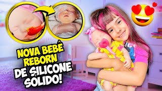 ROTINA DA MANHÃ COM A NOVA BEBÊ REBORN DE SILICONE SÓLIDO DA GIGI 