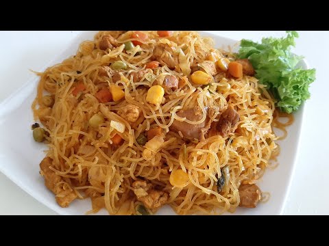 Bihun Recipe! Singapore Fried Bee Hoon Recipe! Fried Bee Hoon Chinese Style! How To Cook Bihun