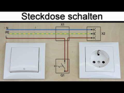 Steckdose schalten - Steckdose an Schalter anschließen - (ohne Steckdosenleiste / Mehrfachsteckdose)