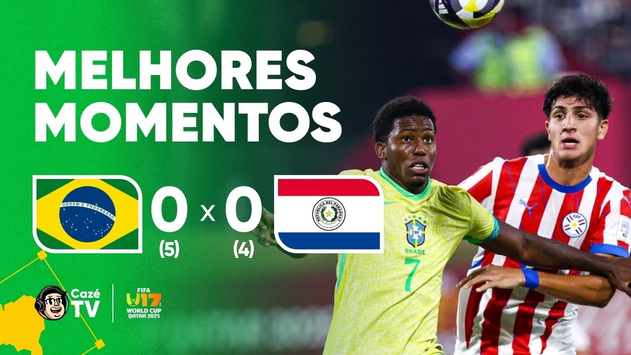 MELHORES MOMENTOS: BRASIL 0 (5) X 0 (4) PARAGUAI | COPA DO MUNDO SUB-17 FIFA™ 2025 | SEGUNDA FASE