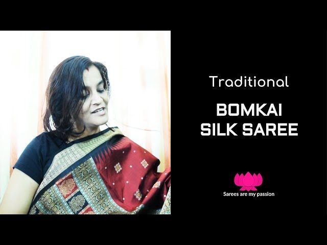 48 Black and Deep Maroon Bomkai Silk Saree from Odisha || Sarees are my passion