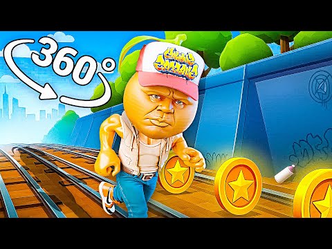 Udin Din Din Dun - Subway Surfers in 360° Video | VR / 8K | ( Italian Brainrot meme )