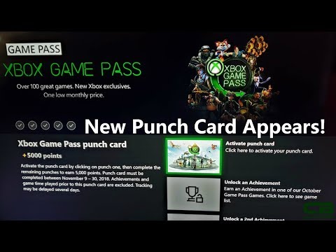 Xbox Game Pass Microsoft Rewards Punch Card Overview - 5,000 Microsoft Rewards Points Up for Grabs!