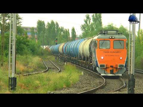 LDE2100 60-0734-3 & Marfar Train Hungary Craiova Freight Train in Oradea Est Triaj - 05 August 2021