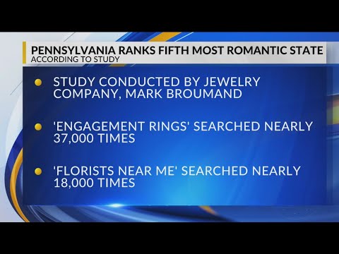 Pennsylvania ranked among top romantic states in U.S.