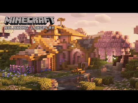 Insane Hot Spring Cherry Blossom House Build - Minecraft 1.20