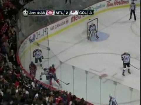 Nice hit by Travis Moen