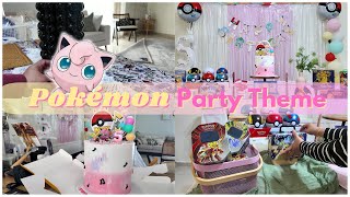 Pokémon Theme Birthday Prep | DIY Backdrop Setup, Table Decor Setting, and Cake Decorating with me!🎂