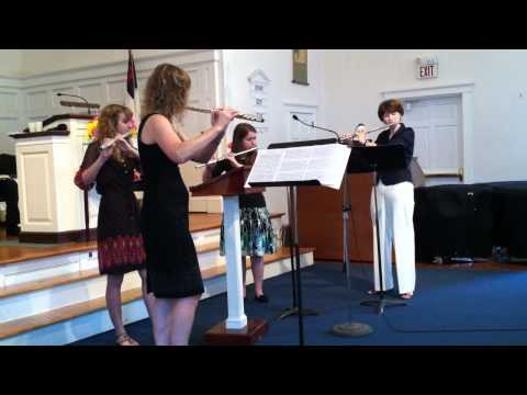 Cherie Asgeirsson Flute Quartet playing "Fairest Lord Jesus"