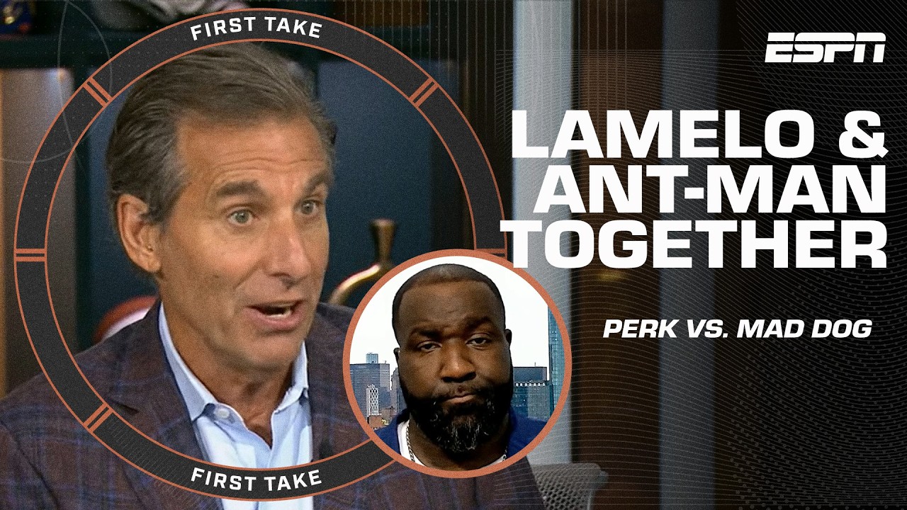 Does LaMelo Ball make the Timberwolves BETTER with Ant-Man? 🤔 Perk & Mad Dog DISAGREE 🍿 | First Take