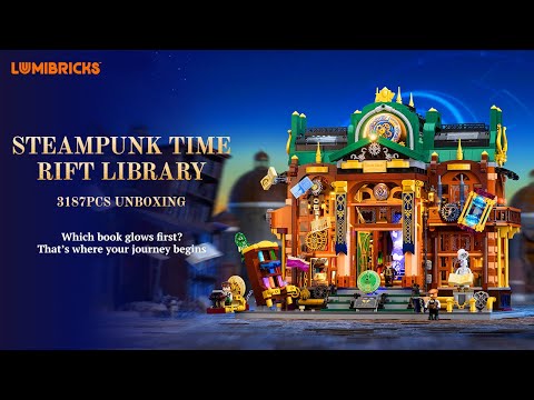 Vidéo Lumibricks Steampunk World 11012 : Bibliothèque des failles temporelles Steampunk