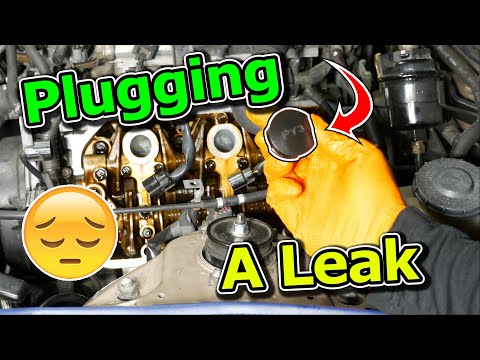 1999 Acura RL Leaking Rear Cam Plug Seal Replacement