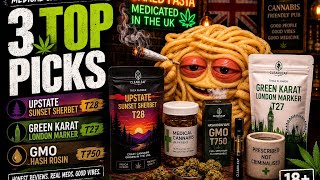Medical Cannabis Review | Sunset Sherbet T28, London Marker T27 & GMO Hash Rosin vape T750
