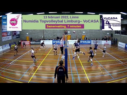 2022-02-13 Numidia Topvolleybal Limburg - VoCASA (samenvatting, 7 min) Eredivisie Heren Volleybal