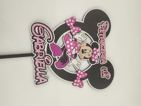 Topper personalizat cu Mickey și Minnie baby Cadouri personalizate | tgdecor.md