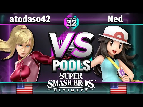 ULTIMATE 32 Pools -  atodaso42 (Zero Suit Samus) vs. Ned (Pokémon Trainer) - Smash Ultimate