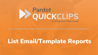Account Engagement (Pardot) Email Reports