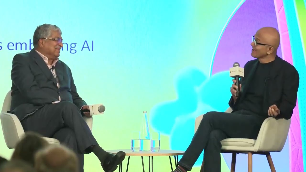 Leadership in AI innovation | Satya Nadella & Nandan Nilekani | Microsoft AI Tour