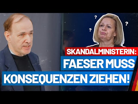 💥Polit-Skandal: Frau Faeser muss Konsequenzen ziehen! Dr. Gottfried Curio - AfD-Fraktion Bundestag