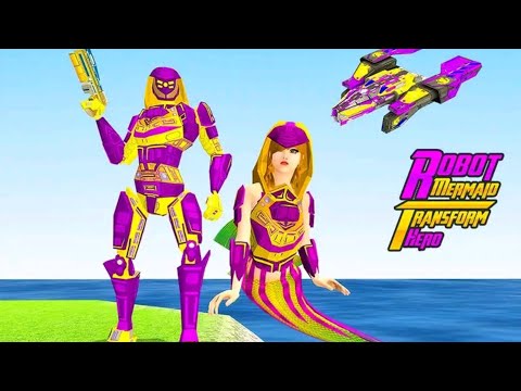 Putri Duyung Berubah Jadi Robot Perang Dan Pesawat Jet | Mermaid Transforming Robot : Air Jet Robot