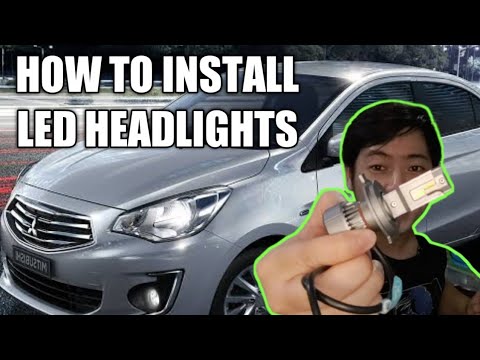 MITSUBISHI MIRAGE G4 | HOW TO INSTALL LED HEADLIGHTS - TAGALOG DIY