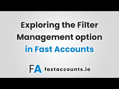 Exploring the Filter Management option