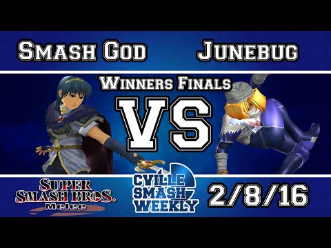 Cville Smash - HE | Smash God (Marth) Vs. VGz Junebug (Sheik) - Winners Finals - SSBM