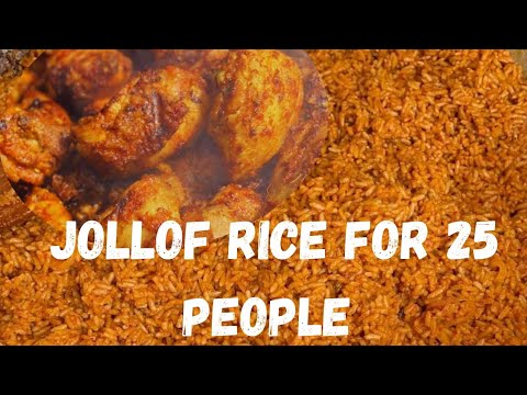 How to Cook Nigerian Party Jollof Rice for 25 People | Perfect Recipe for Celebrations