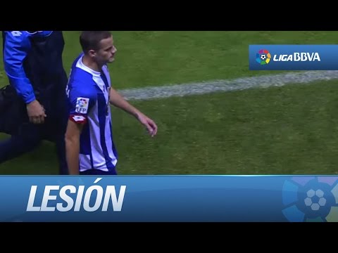 Lesión de Oriol Riera ante el Sevilla FC