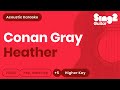 Conan Gray - Heather (Higher Key) Karaoke Acoustic