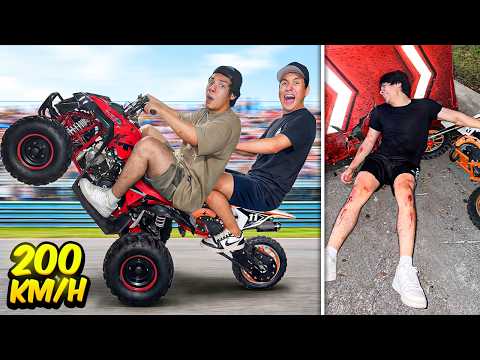 NOS ENFRENTAMOS MINI CUATRIMOTO VS MINIMOTO Y TERMINA EN ACCIDENTE - Yair17