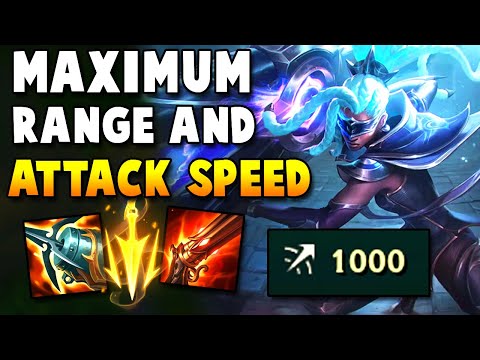 Senna but I have MAX Attack speed and 1000 range I become a Rapid Fire Artillery Cannon