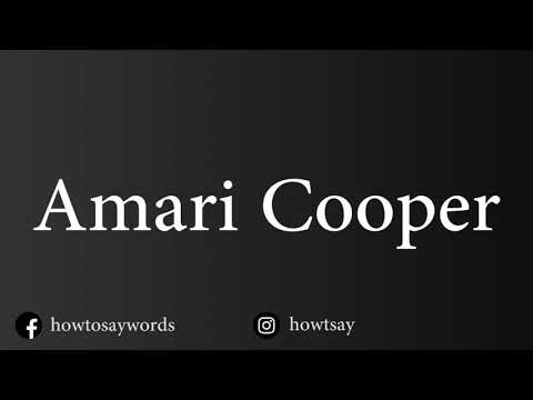 How To Pronounce Amari Cooper