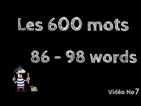 The 600 Most Common French Words | Vocab | Beginner | No7