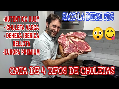 CATA de las MEJORES 4 CHULETAS (Buey) en Derbi FDS🤣 Recojo mi pedido en Okelan😍 Paraíso de TXULETA!!
