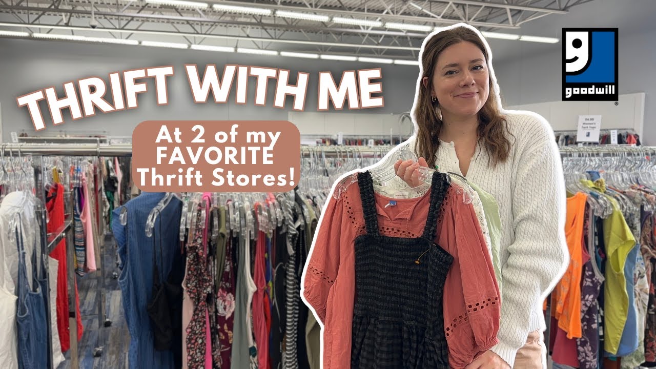 Thrifting my DREAM outfits for Spring! | Thrift With Me | Thrift Haul Try On | Goodwill Thrift Haul