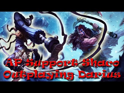 Perfect Dodge On Lee Sin Kick | Outplaying Darius | AP Shaco Support S6