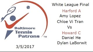 Baltimore Tennis Patrons White League Final, Amy &amp; Chloe vs Dan &amp; Dylan