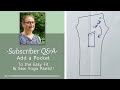 Subscriber Q A How To Add A Pocket To The Easy Fit Sew Yoga Pants