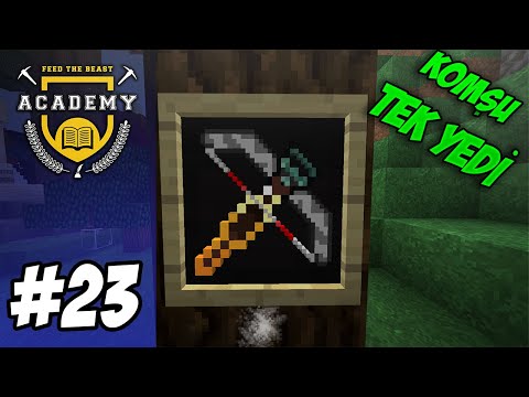 CROSSBOW YAPTIM KOMŞU ÖLDÜ | Modlu Minecraft FTB Academy - BÖLÜM 23
