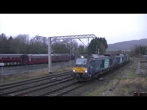 DRS 68018+68034+68017+68016 6K73 Flasks Carnforth 120119