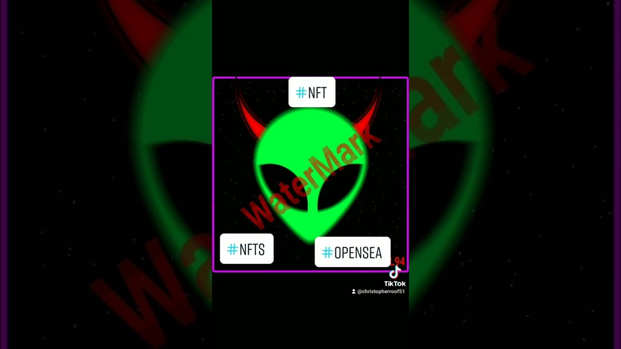 Alien with Devil Horns NFT available on OpenSea
