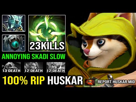 How to 100% DELETE Huskar From Mid with Skadi Slow Hoodwink Annoying Acorn DPS Dota 2