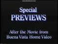 Special Previews After The Movie From Buena Vista Home Video