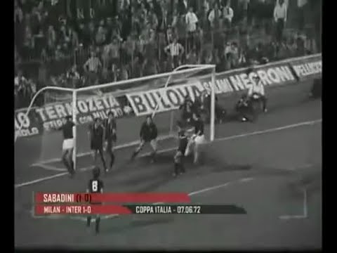 1971-72 (Girone Finale - 2^ - Coppa Italia - 08-06-1972) Milan-INTER 1-0 [Sabadini] Gol