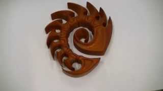 preview picture of video 'Zerg logo made of wood'