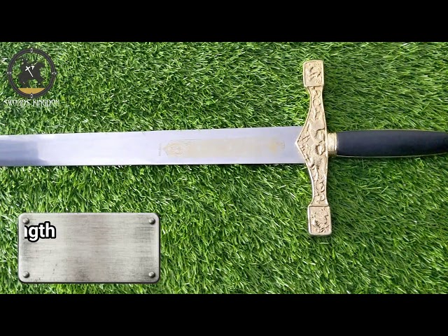 Vídeo relacionado con Abrecartas King Arthur Excalibur con soporte Accesorio de oficina Espada en miniatura King Arthur Home Decor 21 cm de largo Material de alta calidad Regalo para coleccionistas y fanáticos