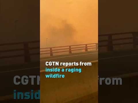 CGTN reports from inside a raging wildfire