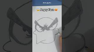 How to Draw an Angry Face 😠 #shorts